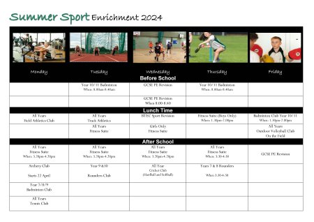 Summer Sports Enrichment 2024